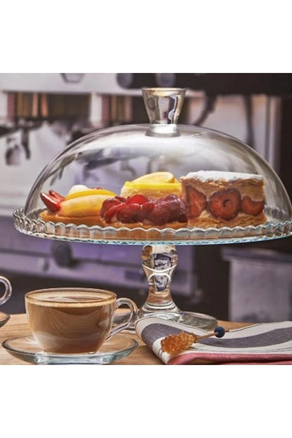 Pasabahce Patisserie Tortenplatte mit Glashaube