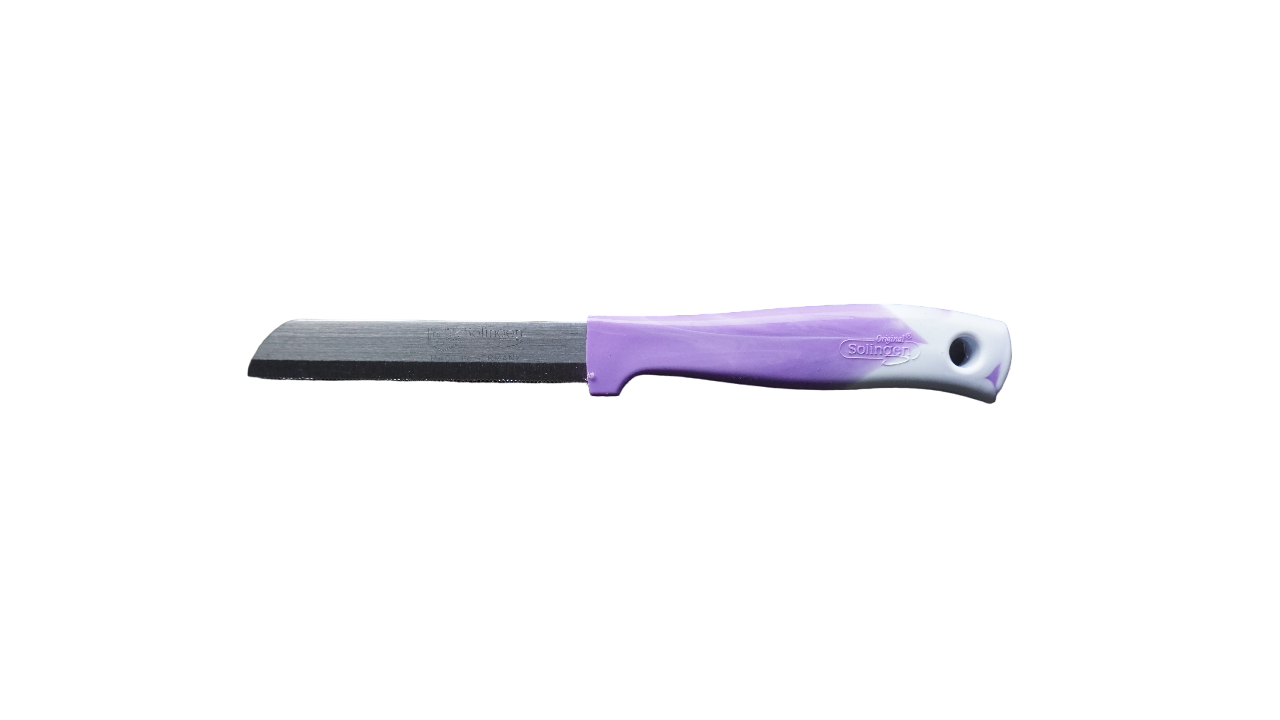 Solingen - Lila-Weiß Messer Made in Germany Allzweckmesser Obstmesser Gemüsemesser Schälmesser, Meyve Bicagi - scharf