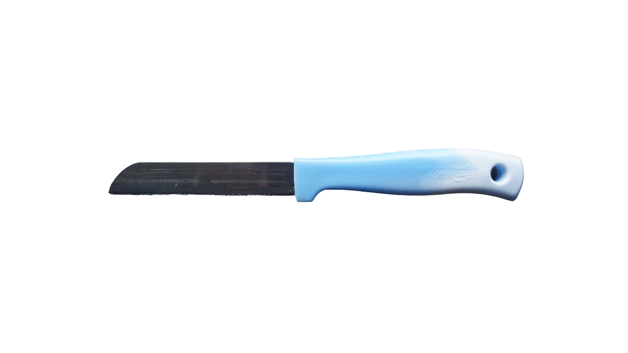 Solingen - Hellblau-Weiß Messer Made in Germany Allzweckmesser Obstmesser Gemüsemesser Schälmesser, Meyve Bicagi - scharf